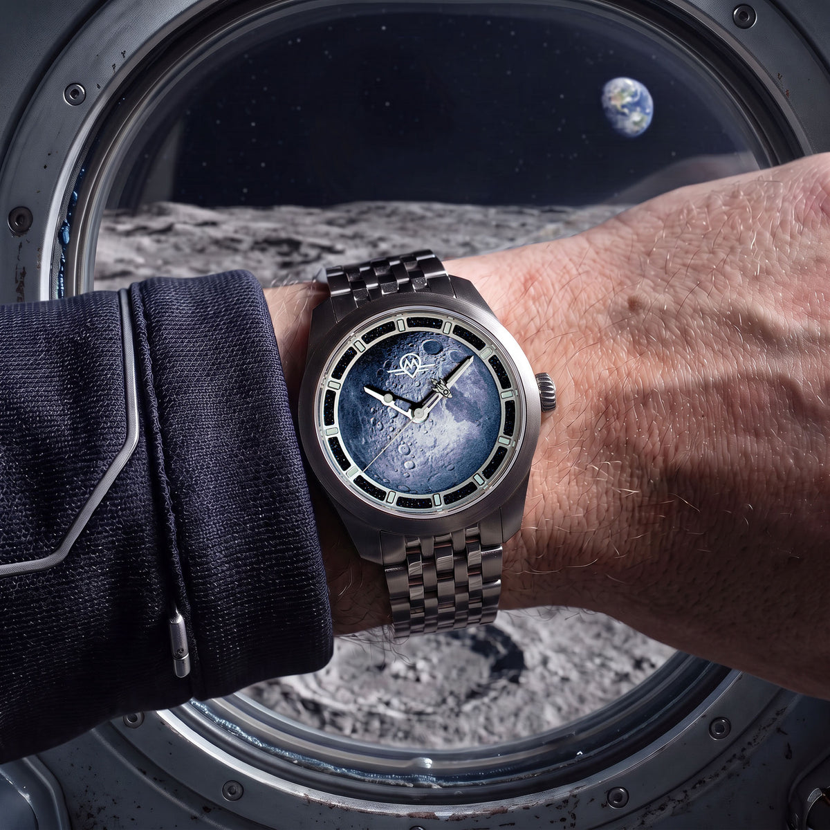 COMING SOON MONRO LUNA ADVENTURE MLA-FTM FLY ME TO THE MOON, 9039 Automatic Watch, 39mm Stainless Steel