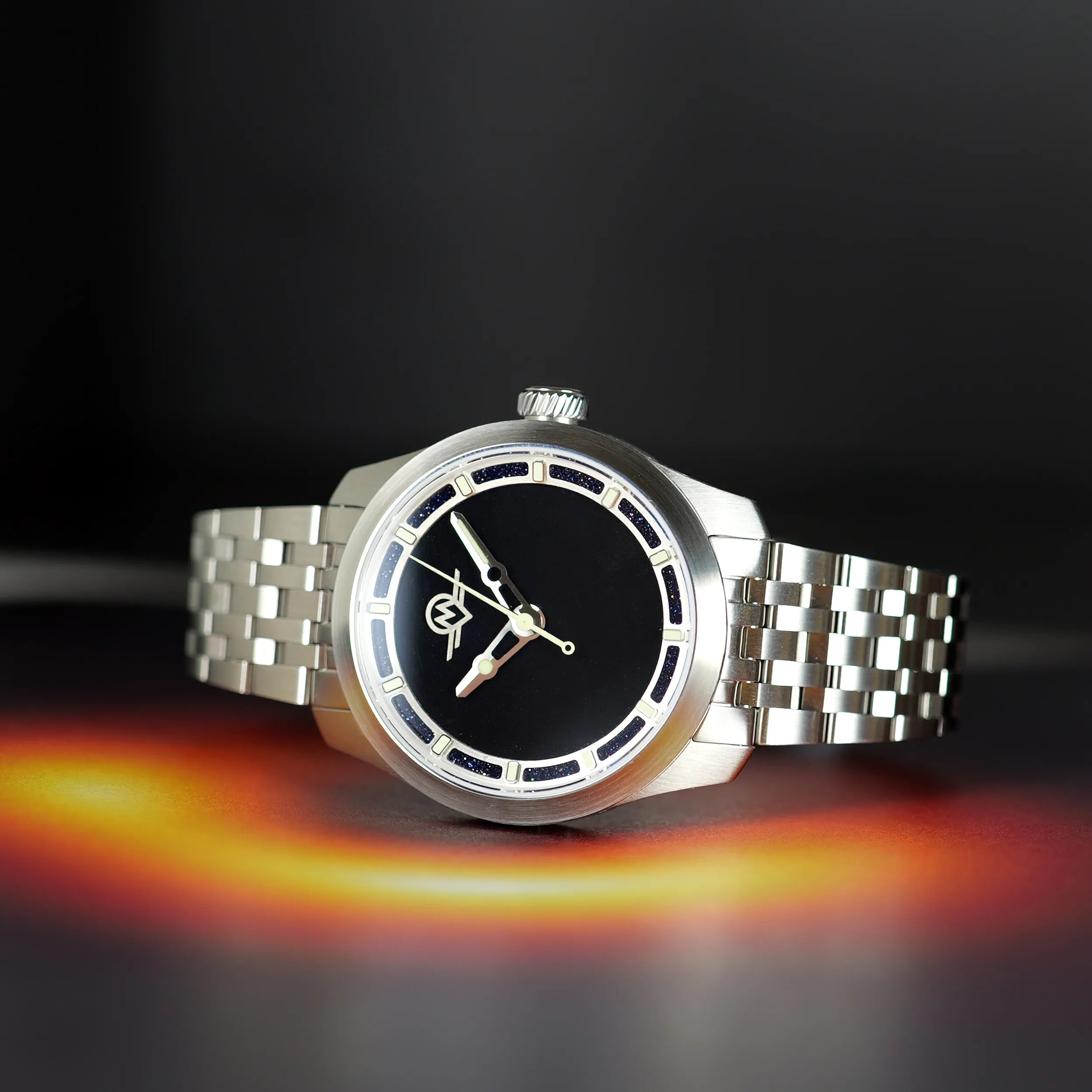 MONRO LUNA ADVENTURE MLA-MBB MUSUO BLACK HOLE, 9039 Automatic Watch, 39mm Stainless Steel