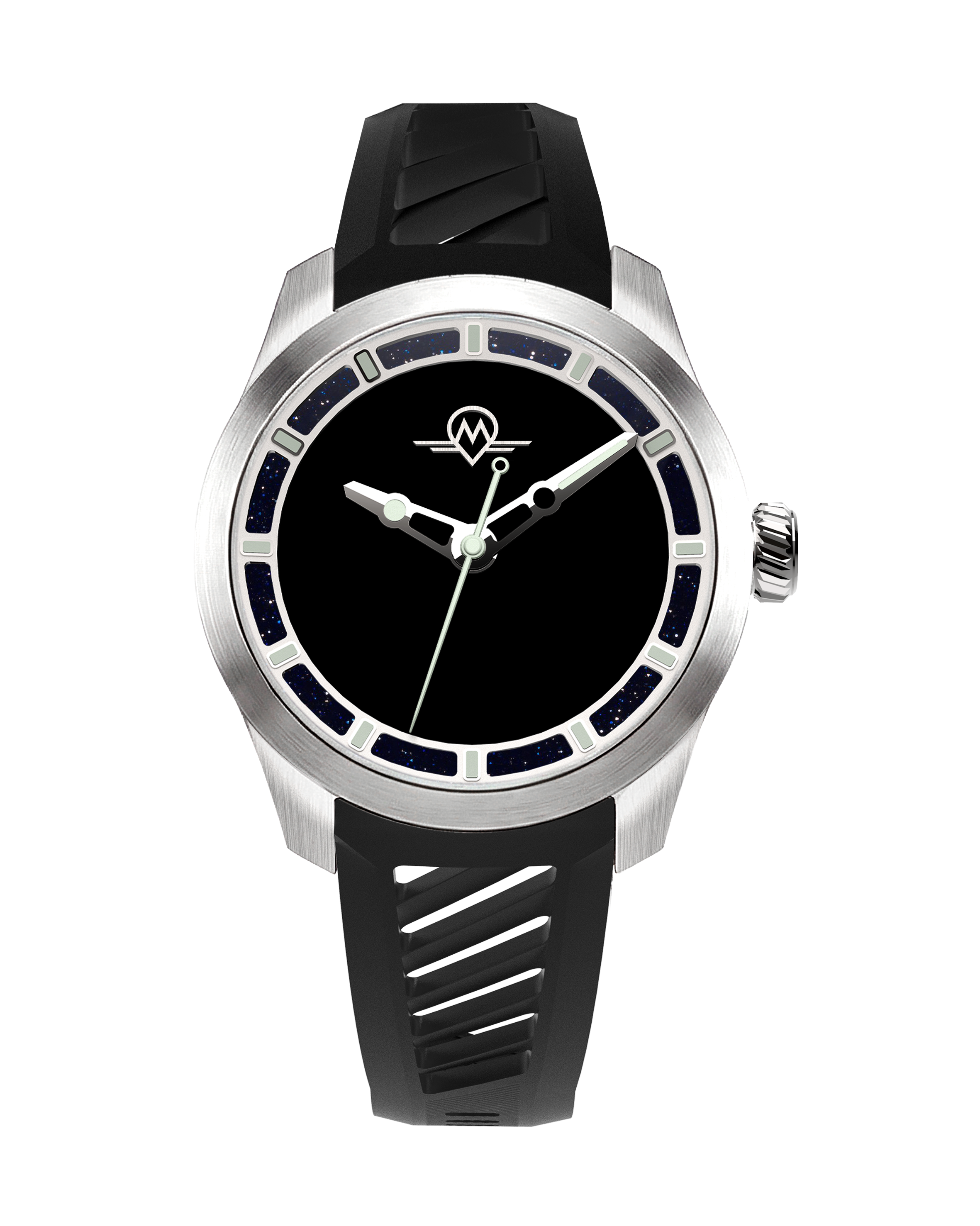MONRO LUNA ADVENTURE MLA-MBR MUSUO BLACK HOLE, 9039 Automatic Watch, 39mm EPDM Rubber