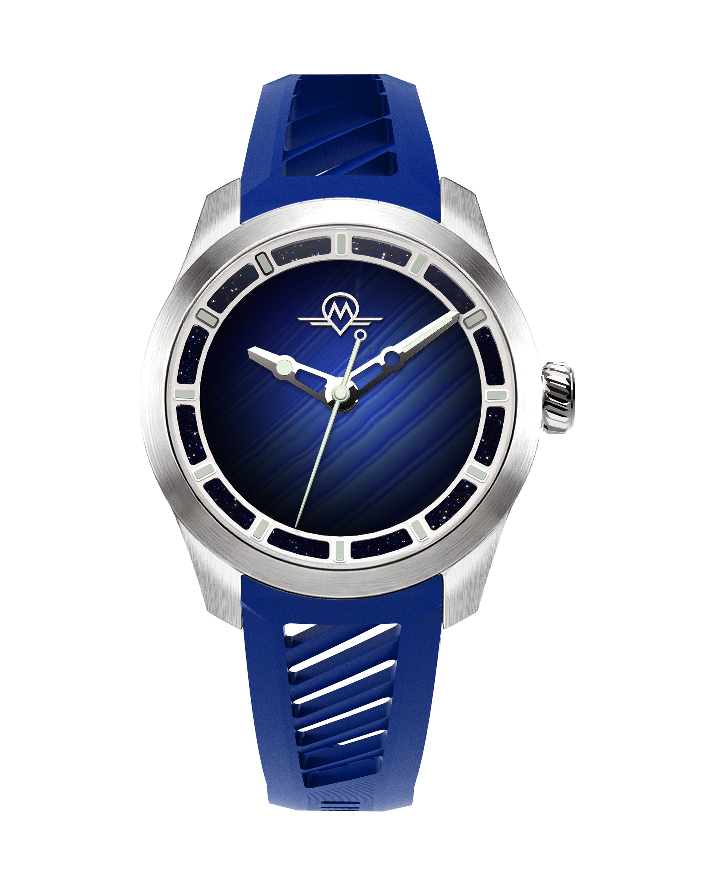 MONRO LUNA ADVENTURE MLA-PAR PLANET AGATE, 9039 Automatic Watch, 39mm EPDM Rubber