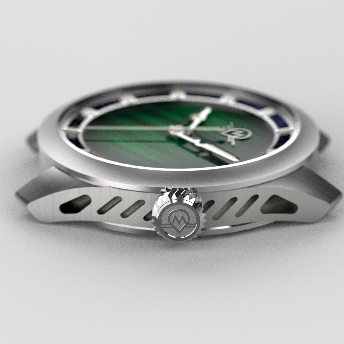 MONRO LUNA ADVENTURE MLA-PMR PLANET MALACHITE, 9039 Automatic Watch, 39mm EPDM Rubber