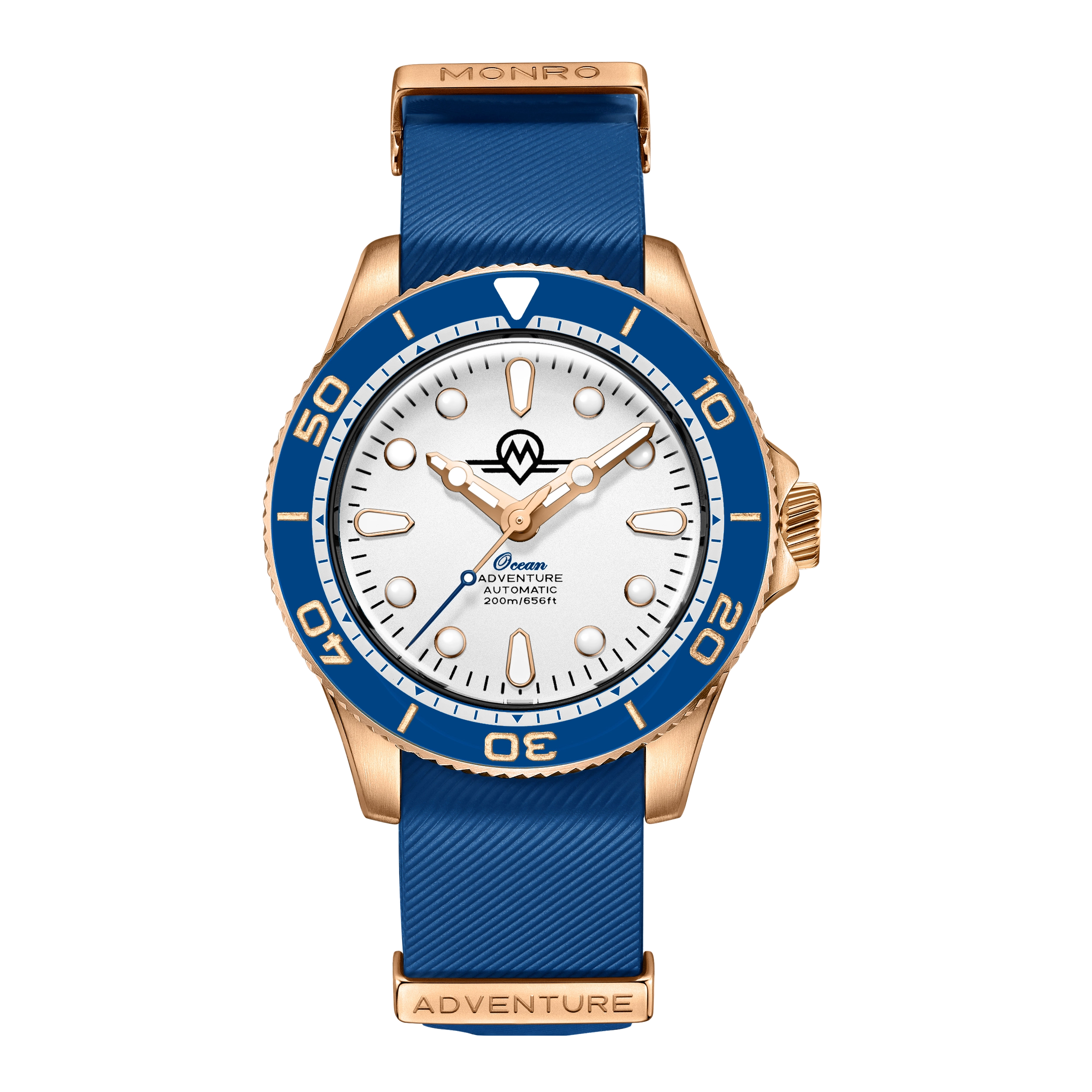 MONRO OCEAN ADVENTURE MOA-BR3 ARCTIC BRONZE, Automatic Dive Watch, 41mm Bronze Case, White Dial