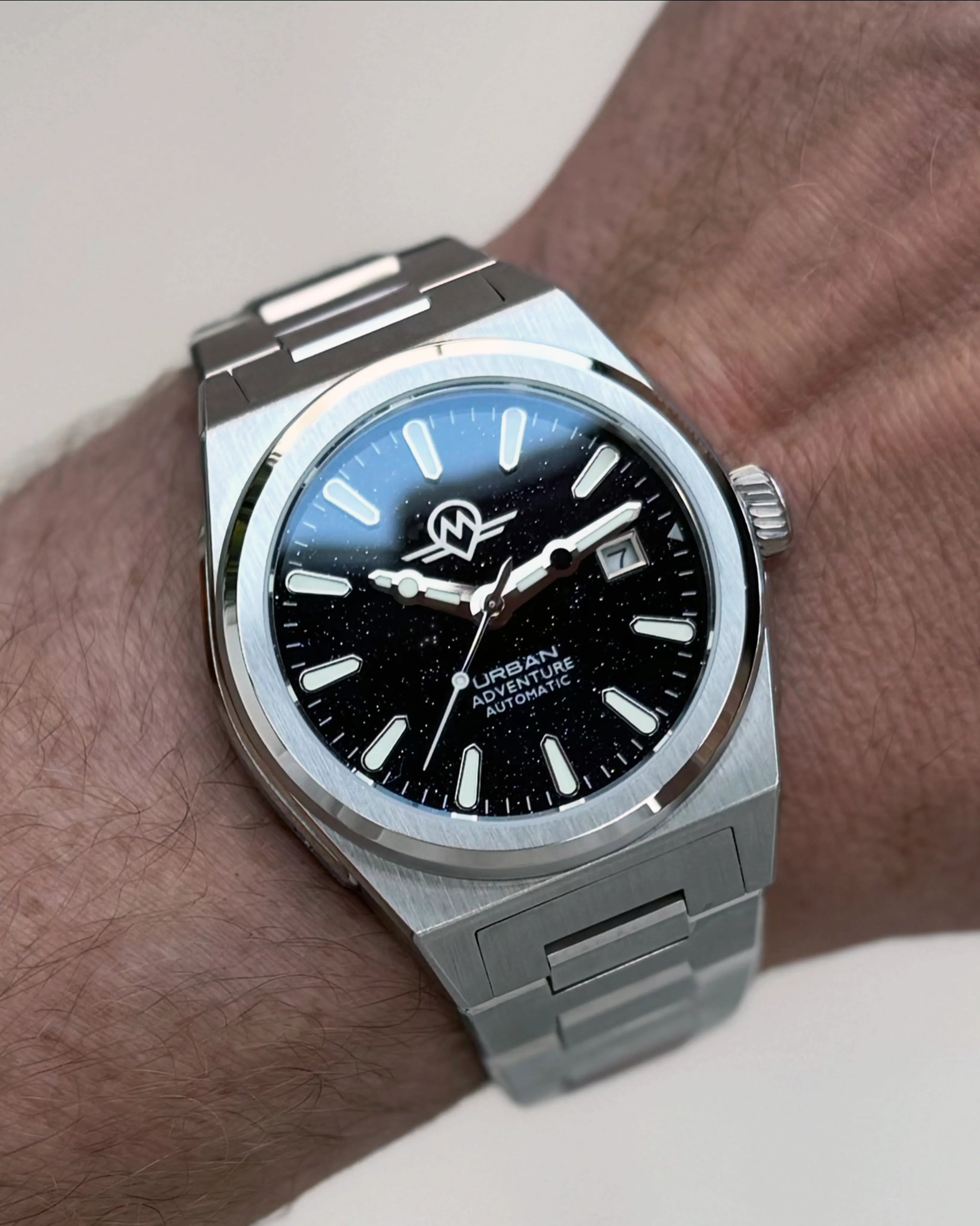 MONRO URBAN ADVENTURE MUA-A5, Automatic, 40mm Stainless Steel, Aventurine Dial