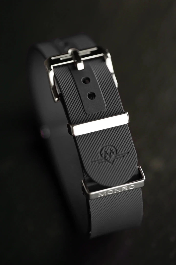 NBR Rubber Watch Strap - Black