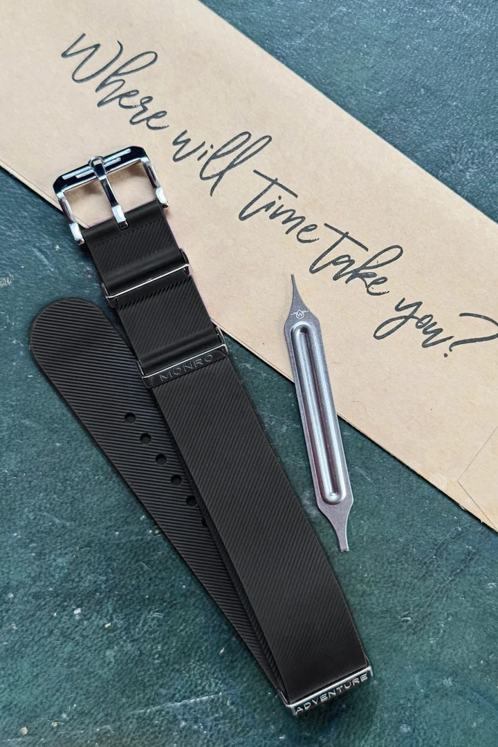 NBR Rubber Watch Strap - Black