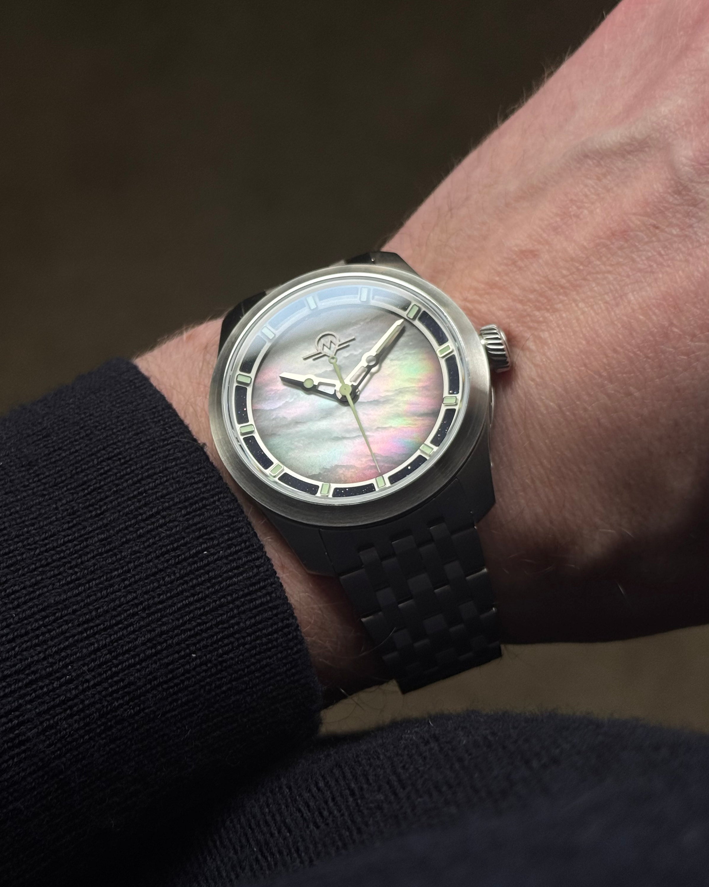 MONRO LUNA ADVENTURE MLA-PPB PLANET PEARL, 9039 Automatic Watch, 39mm Stainless Steel