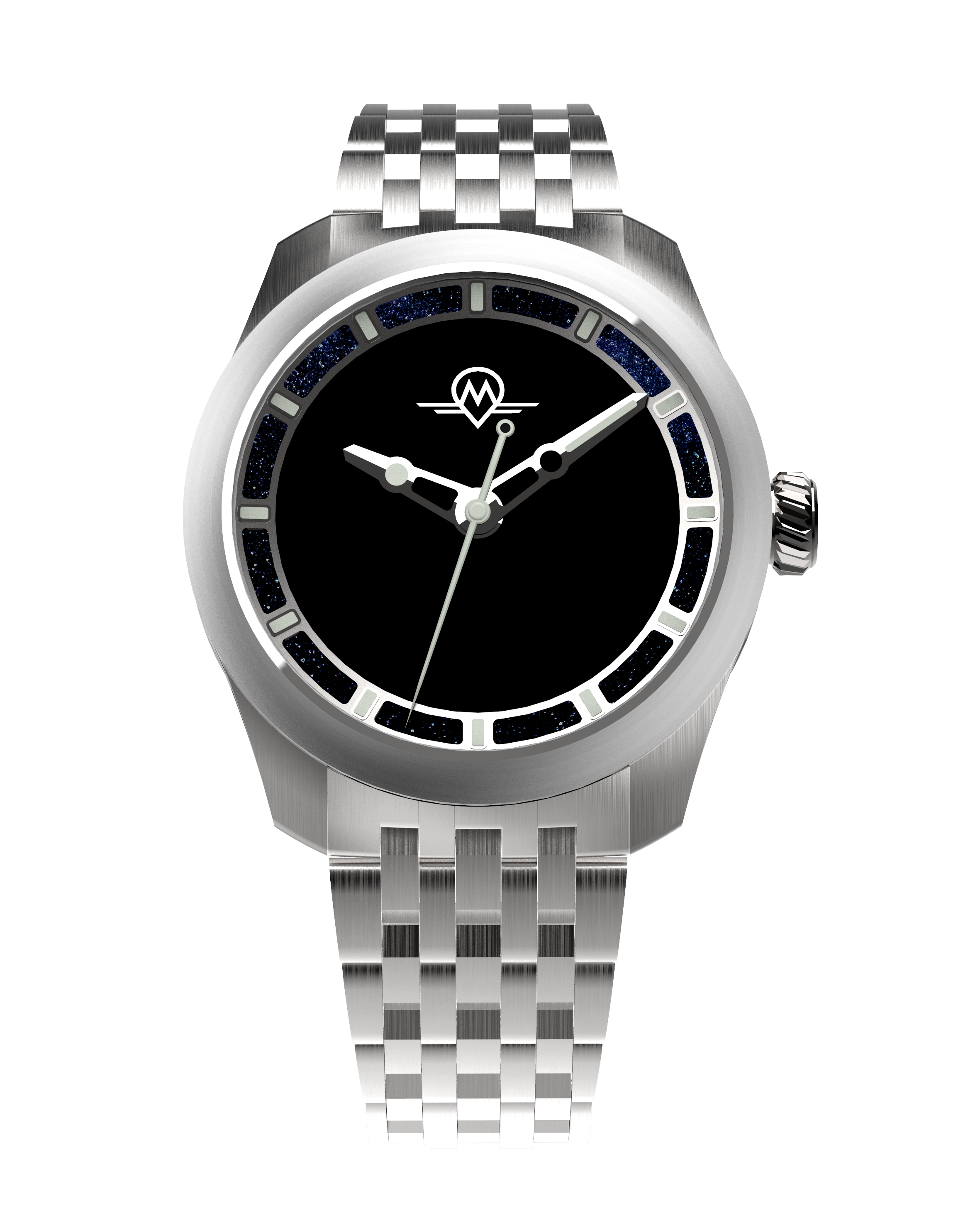 MONRO LUNA ADVENTURE MLA-MBB MUSUO BLACK HOLE, 9039 Automatic Watch, 39mm Stainless Steel