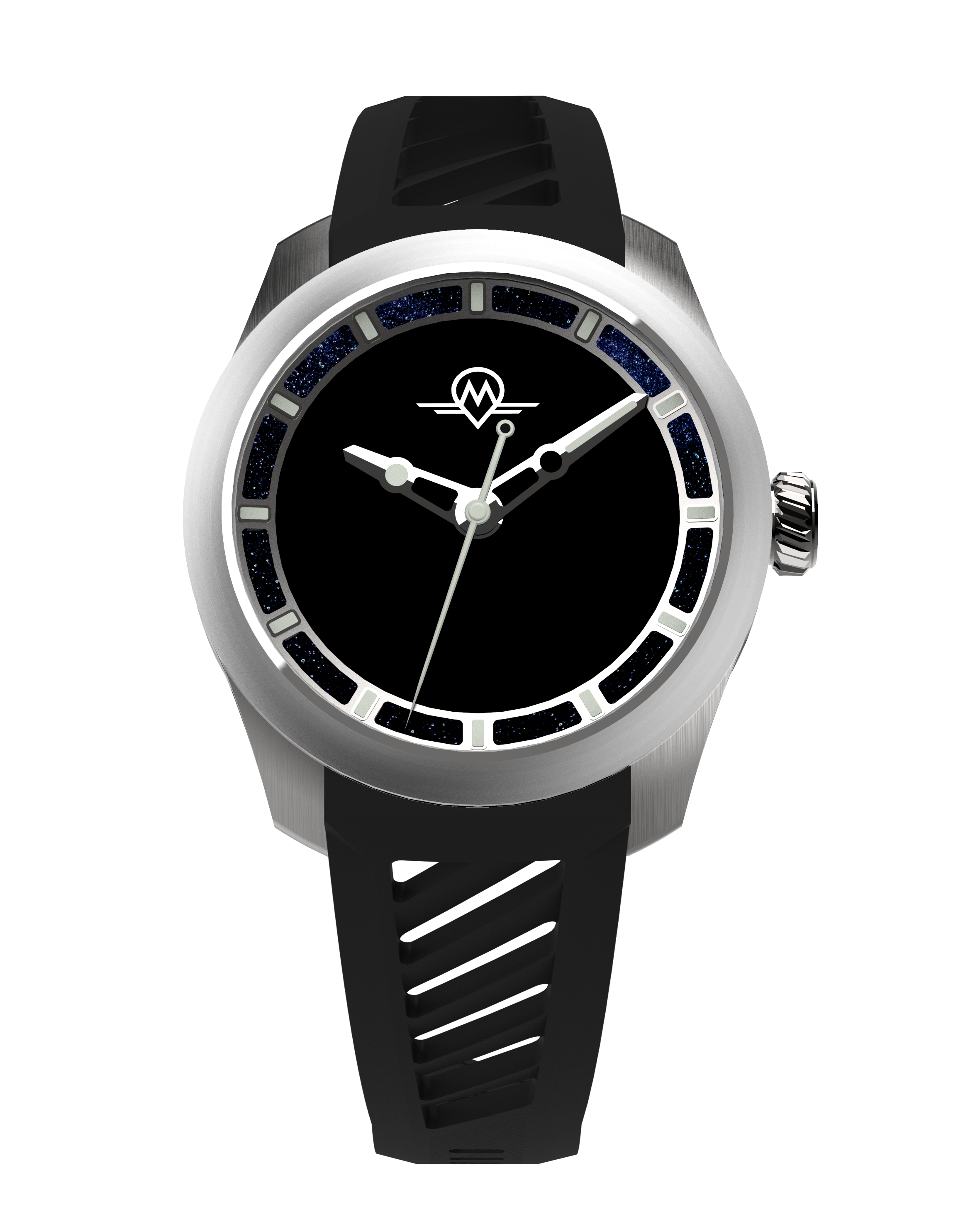 MONRO LUNA ADVENTURE MLA-MBR MUSUO BLACK HOLE, 9039 Automatic Watch, 39mm EPDM Rubber