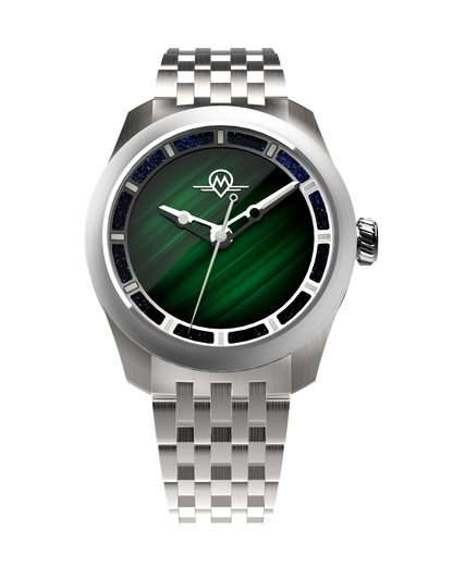 MONRO LUNA ADVENTURE MLA-PMB PLANET MALACHITE, 9039 Automatic Watch, 39mm Stainless Steel