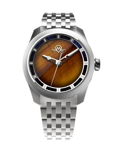 MONRO LUNA ADVENTURE MLA-PTB PLANET TIGERS EYE, 9039 Automatic Watch, 39mm Stainless Steel