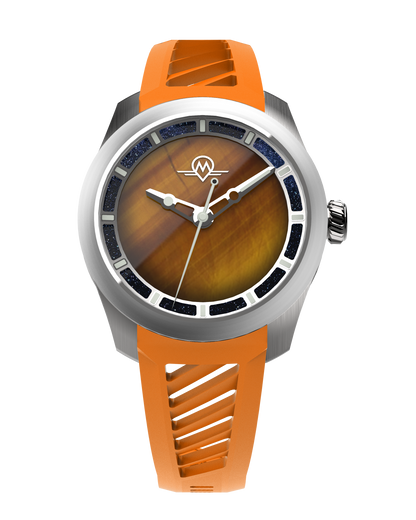 MONRO LUNA ADVENTURE MLA-PTR PLANET TIGERS EYE, 9039 Automatic Watch, 39mm EPDM Rubber