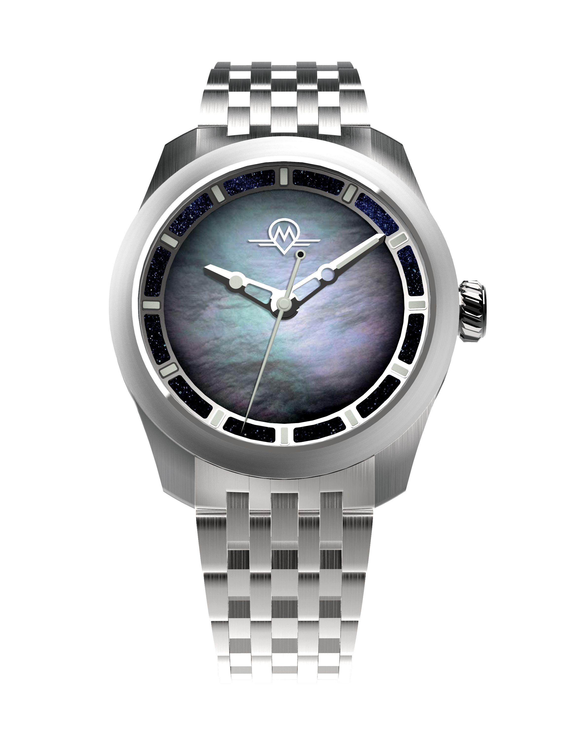 MONRO LUNA ADVENTURE MLA-PPB PLANET PEARL, 9039 Automatic Watch, 39mm Stainless Steel