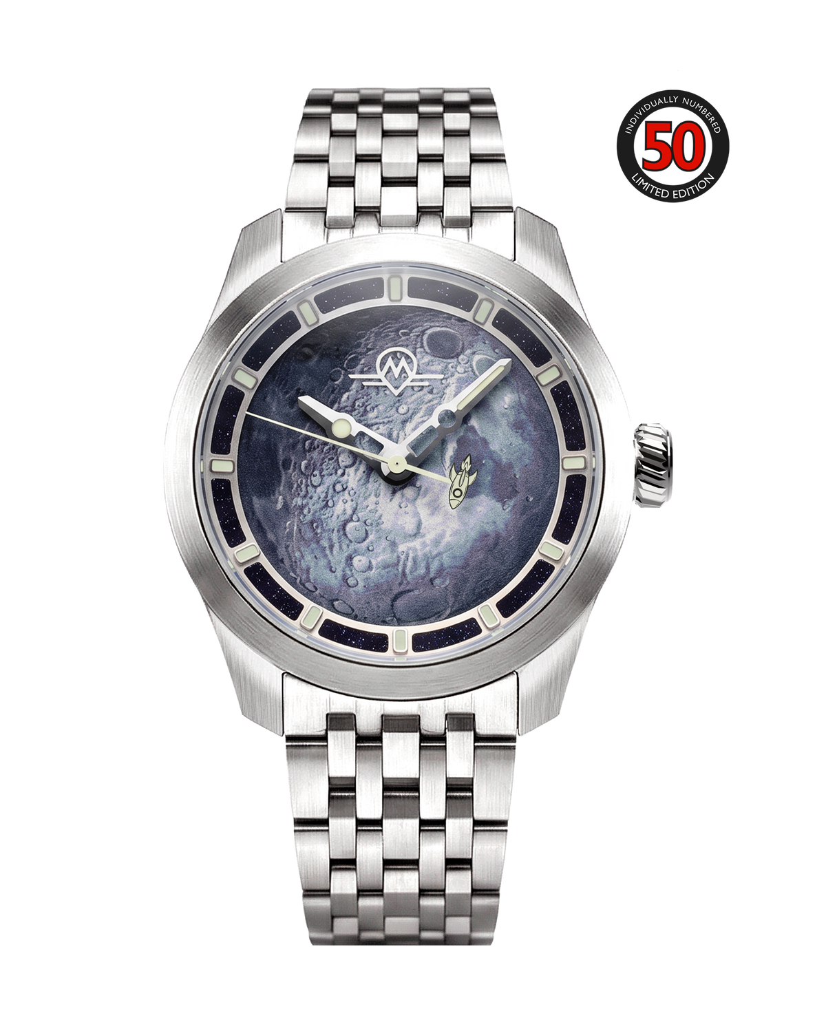 COMING SOON MONRO LUNA ADVENTURE MLA-FTM FLY ME TO THE MOON, 9039 Automatic Watch, 39mm Stainless Steel