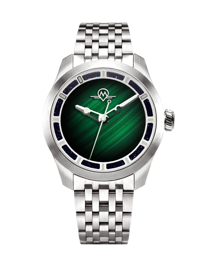MONRO LUNA ADVENTURE MLA-PMB PLANET MALACHITE, 9039 Automatic Watch, 39mm Stainless Steel