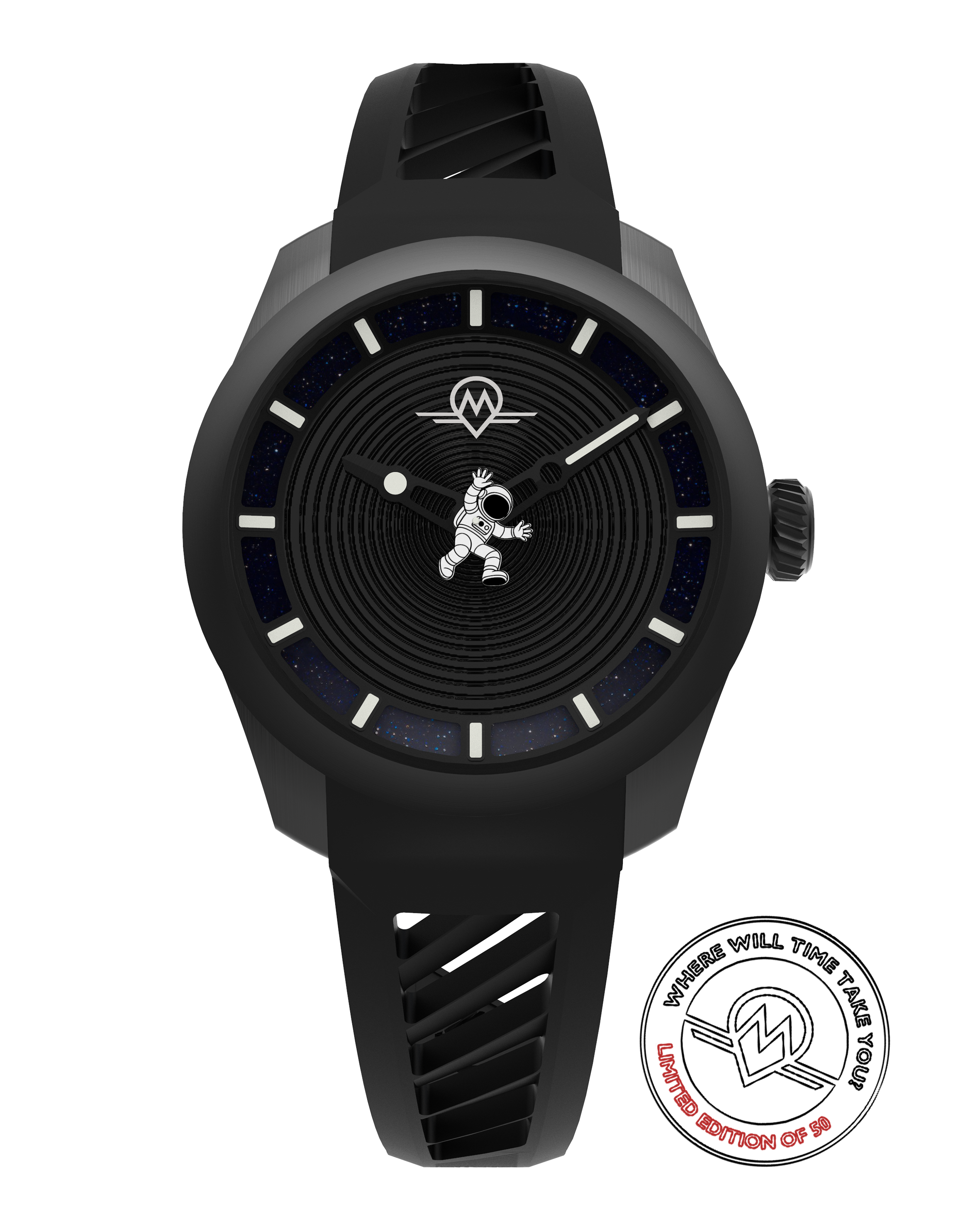 MONRO LUNA ADVENTURE MLA-PNR POINT OF NO RETURN, 9039 Automatic Watch, 39mm EPDM Rubber