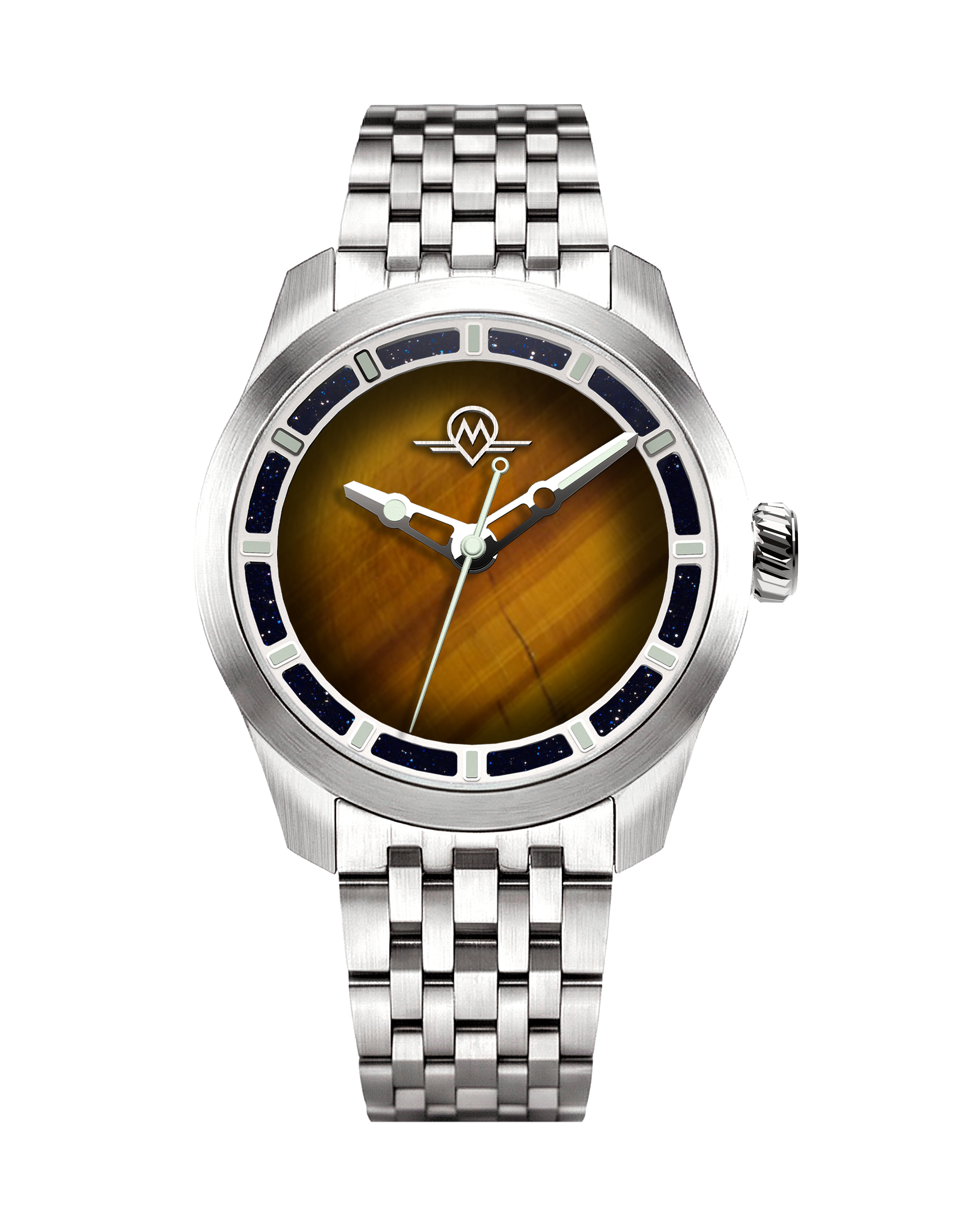 MONRO LUNA ADVENTURE MLA-PTB PLANET TIGERS EYE, 9039 Automatic Watch, 39mm Stainless Steel