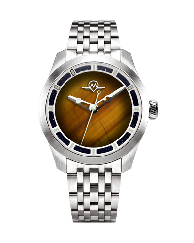 MONRO LUNA ADVENTURE MLA-PTB PLANET TIGERS EYE, 9039 Automatic Watch, 39mm Stainless Steel