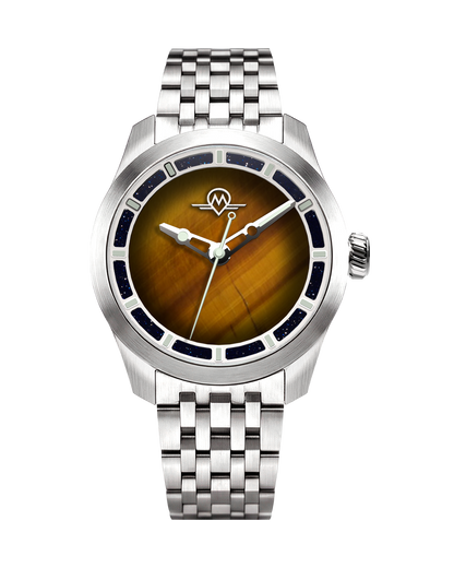 MONRO LUNA ADVENTURE MLA-PTB PLANET TIGERS EYE, 9039 Automatic Watch, 39mm Stainless Steel