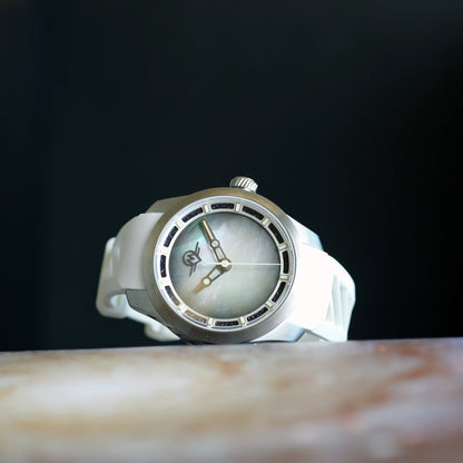 MONRO LUNA ADVENTURE MLA-PPR PLANET PEARL, 9039 Automatic Watch, 39mm EPDM Rubber