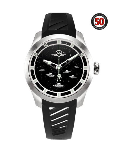 MONRO LUNA ADVENTURE MLA-WCP WE COME IN PEACE, 9039 Automatic Watch, 39mm EPDM Rubber