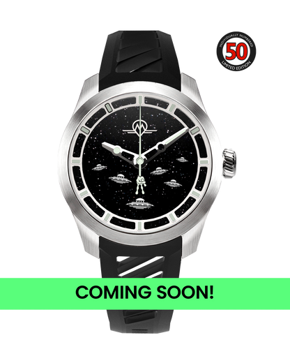 EARLY VIP ACCESS - MONRO LUNA ADVENTURE MLA-WCP WE COME IN PEACE, 9039 Automatic Watch, 39mm EPDM Rubber