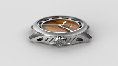 MONRO LUNA ADVENTURE MLA-PTR PLANET TIGERS EYE, 9039 Automatic Watch, 39mm EPDM Rubber