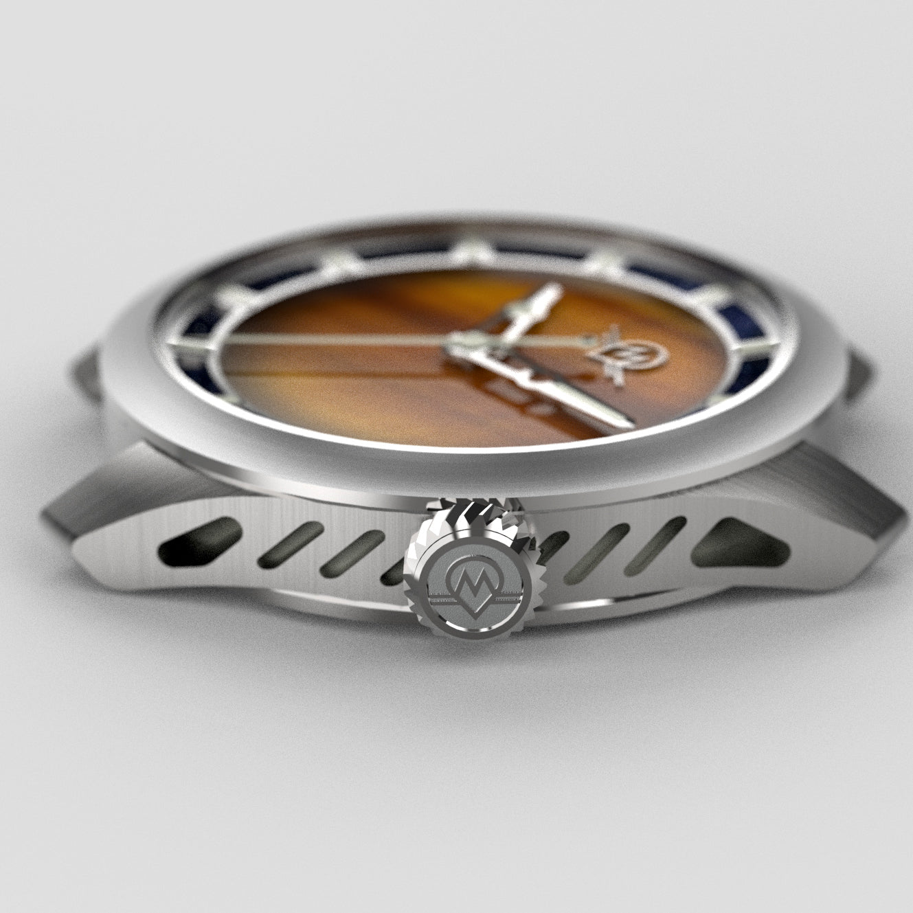 MONRO LUNA ADVENTURE MLA-PTB PLANET TIGERS EYE, 9039 Automatic Watch, 39mm Stainless Steel
