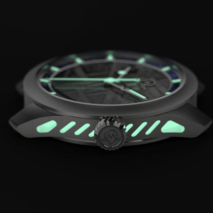 MONRO LUNA ADVENTURE MLA-MER METEORITE DIAL, 9039 Automatic Watch, 39mm EPDM Rubber