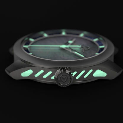 MONRO LUNA ADVENTURE MLA-PPR PLANET PEARL, 9039 Automatic Watch, 39mm EPDM Rubber