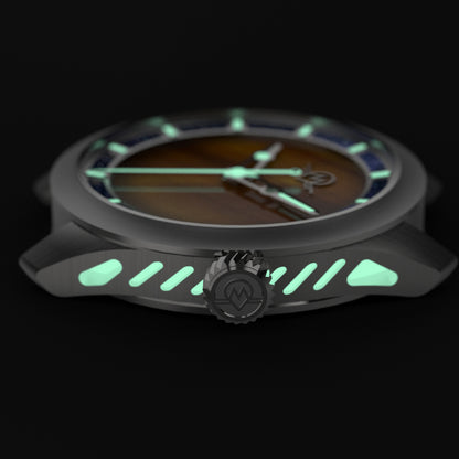 MONRO LUNA ADVENTURE MLA-PTB PLANET TIGERS EYE, 9039 Automatic Watch, 39mm Stainless Steel