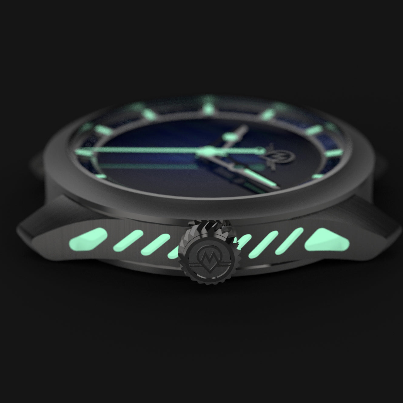 MONRO LUNA ADVENTURE MLA-PAR PLANET AGATE, 9039 Automatic Watch, 39mm EPDM Rubber