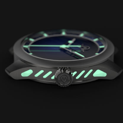 MONRO LUNA ADVENTURE MLA-PAR PLANET AGATE, 9039 Automatic Watch, 39mm EPDM Rubber