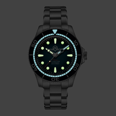 MONRO OCEAN ADVENTURE MOA-1 ATLANTIC BLUE, Automatic Dive Watch, 41mm Stainless Steel, Blue Dial