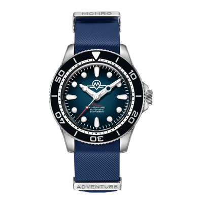 MONRO OCEAN ADVENTURE MOA-1 ATLANTIC BLUE, Automatic Dive Watch, 41mm Stainless Steel, Blue Dial
