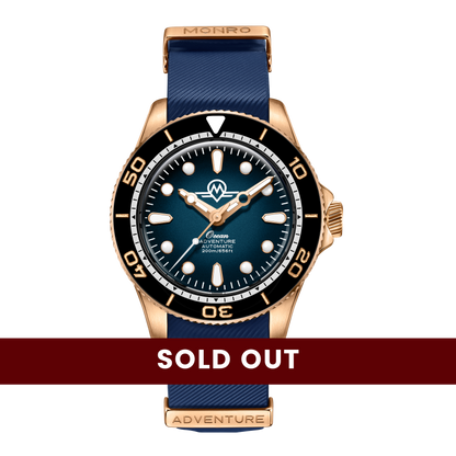 MONRO OCEAN ADVENTURE MOA-BR1 ATLANTIC BRONZE, Automatic Dive Watch, 41mm Bronze Case, Blue Dial