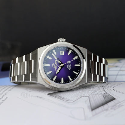 MONRO URBAN ADVENTURE MUA-A3, Automatic, 40mm Stainless Steel, Purple Dial