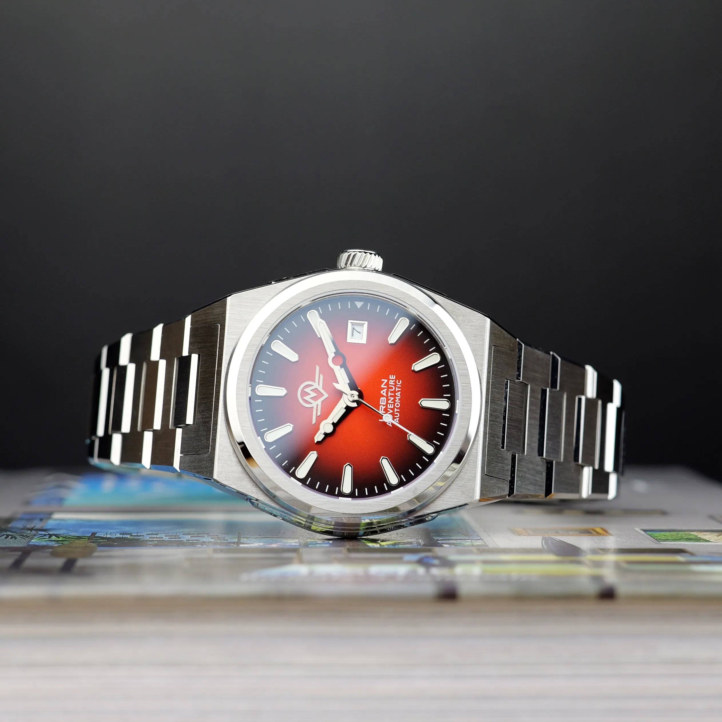 MONRO URBAN ADVENTURE MUA-A4, Automatic, 40mm Stainless Steel, Orange Dial