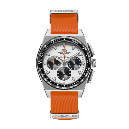 MONRO URBAN ADVENTURE MUA-C1, Mechaquartz Chronograph, 40mm Stainless Steel, White Dial