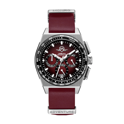 MONRO URBAN ADVENTURE MUA-C2, Mechaquartz Chronograph, 40mm Stainless Steel, Red Dial