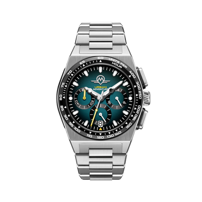 MONRO URBAN ADVENTURE MUA-C3, Mechaquartz Chronograph, 40mm Stainless Steel, Green Dial