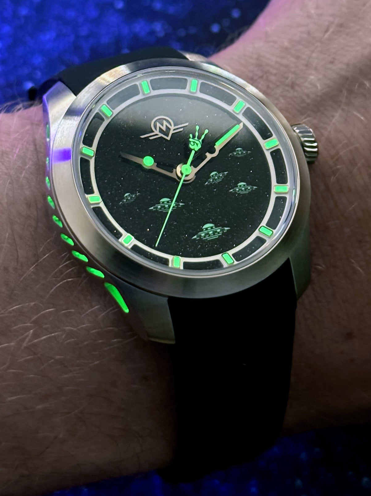 MONRO LUNA ADVENTURE MLA-WCP WE COME IN PEACE, 9039 Automatic Watch, 39mm EPDM Rubber