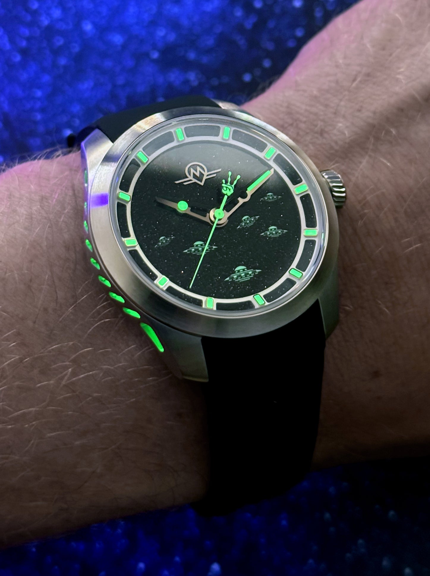 EARLY VIP ACCESS - MONRO LUNA ADVENTURE MLA-WCP WE COME IN PEACE, 9039 Automatic Watch, 39mm EPDM Rubber
