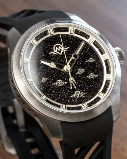MONRO LUNA ADVENTURE MLA-WCP WE COME IN PEACE, 9039 Automatic Watch, 39mm EPDM Rubber