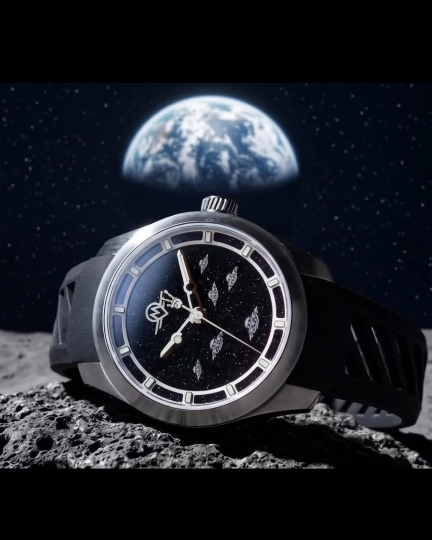 MONRO LUNA ADVENTURE MLA-WCP WE COME IN PEACE, 9039 Automatic Watch, 39mm EPDM Rubber